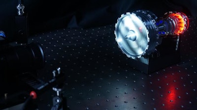 Photograph of the experiment in progress.