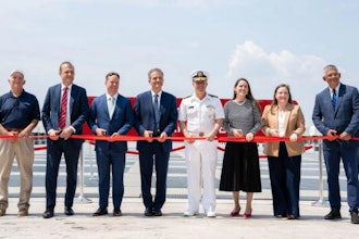 BAE Systems' shipyard ribbon cutting ceremony.