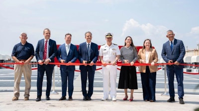 BAE Systems' shipyard ribbon cutting ceremony.