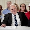 FedEx CEO Fred Smith at a signing ceremony at the White House, July 19, 2018.