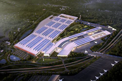 A rendering of JetZero's factory in Greensboro, North Carolina.