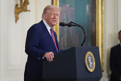 President Donald Trump speaks during an event to sign a bill blocking California's rule banning the sale of new gas-powered cars by 2035 in the East Room of the White House, Thursday, June 12, 2025, in Washington.