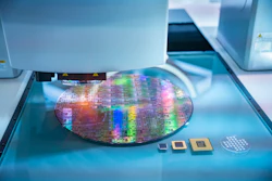 Silicon Wafers and Microcircuits with Automation system control application.