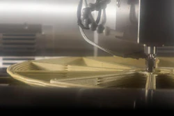 A view inside a JuggerBot 3D printer at MDF, where ORNL and JuggerBot 3D are advancing large-format additive manufacturing technologies for next-generation production workflows.