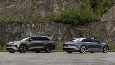 The Lucid Air and Lucid Gravity SUV are both assembled at Lucid's factory in Arizona.