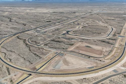 Toyota's 5.5-mile oval track for vehicle and technology testing.