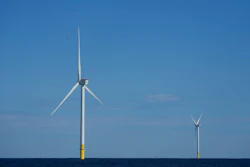 Offshore wind turbines of South Fork Wind operate off the coast of Block Island, R.I., Oct. 9, 2024.