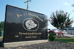 A sign marks the entrance of the Boar's Head processing plant in Jarratt, Va., on Thursday Aug. 29, 2024.