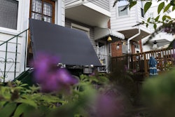 A solar panel from Bright Saver sits at Craig Keenan's home Friday, Aug. 1, 2025, in Baltimore.