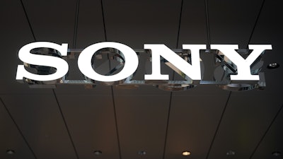 A logo of Sony is seen at the headquarters of Sony Corp. on May 10, 2022, in Tokyo.