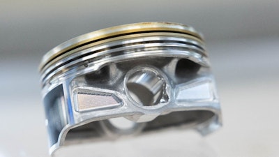 The pictured automotive piston was additively manufactured using the ORNL-developed DuAlumin-3D alloy.