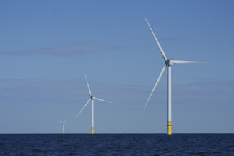 Wind turbines of South Fork Wind are seen off the coast of Block Island, R.I., Oct. 9, 2024.