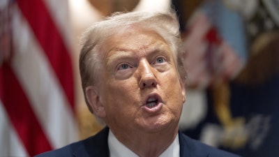 President Donald Trump during a cabinet meeting at the White House, Aug. 26, 2025.