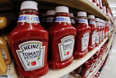 This Feb. 21, 2018, file photo shows a display of Heinz Ketchup on display in a market in Pittsburgh.