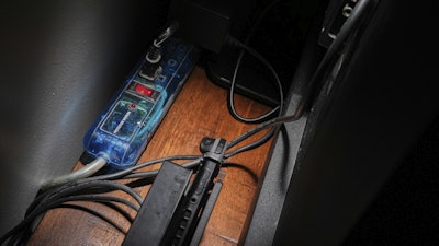 Electronics are plugged in at a home Tuesday, Sept. 2, 2025, in Cincinnati.