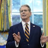 Treasury Secretary Scott Bessent speaks in the Oval Office of the White House, Friday, Sept. 5, 2025, in Washington, during an event with President Donald Trump.