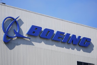 The Boeing logo is displayed at the company's factory, Sept. 24, 2024, in Renton, Wash.