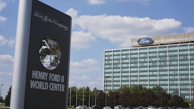 The current Ford World Headquarters is seen, Thursday, Sept. 11, 2025, in Dearborn, Mich.