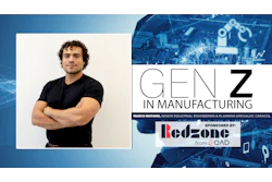 Gen Z in Manufacturing presentation with industrial professional and Redzone logo