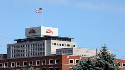 The exterior of the Eli Lilly and Company headquarters in Indianapolis, Indiana, on June 13, 2024.
