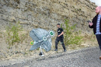Field tests with the Tumbleweed Science Testbed in a quarry in Maastricht in April 2025.