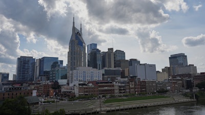 The Nashville, Tenn. skyline is seen July 15, 2025.