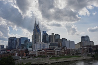 The Nashville, Tenn. skyline is seen July 15, 2025.