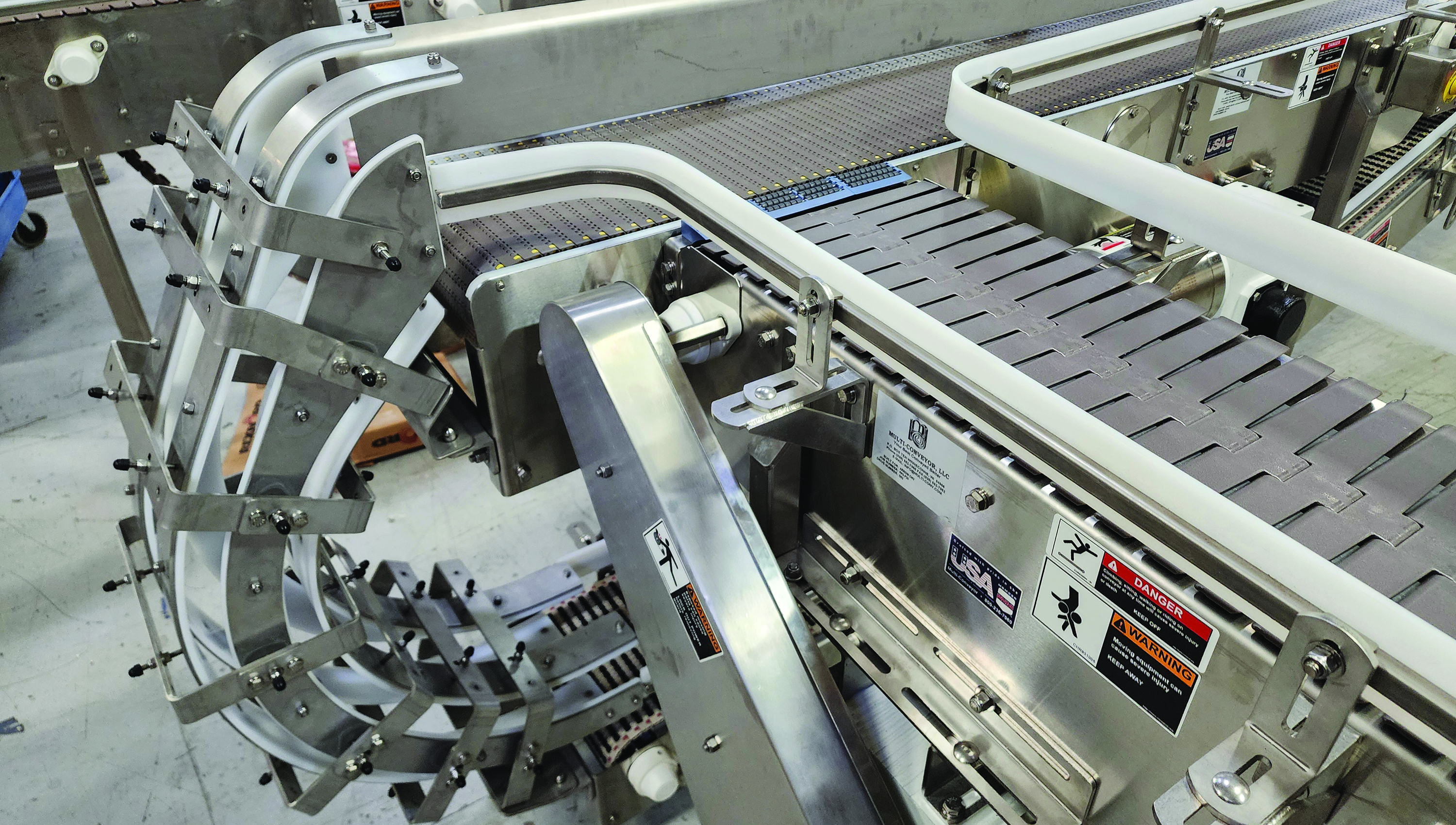 Multi-Conveyor's C-chute conveyor.