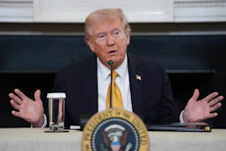 President Trump during a roundtable on in the State Dining Room of the White House, Oct. 23, 2025.