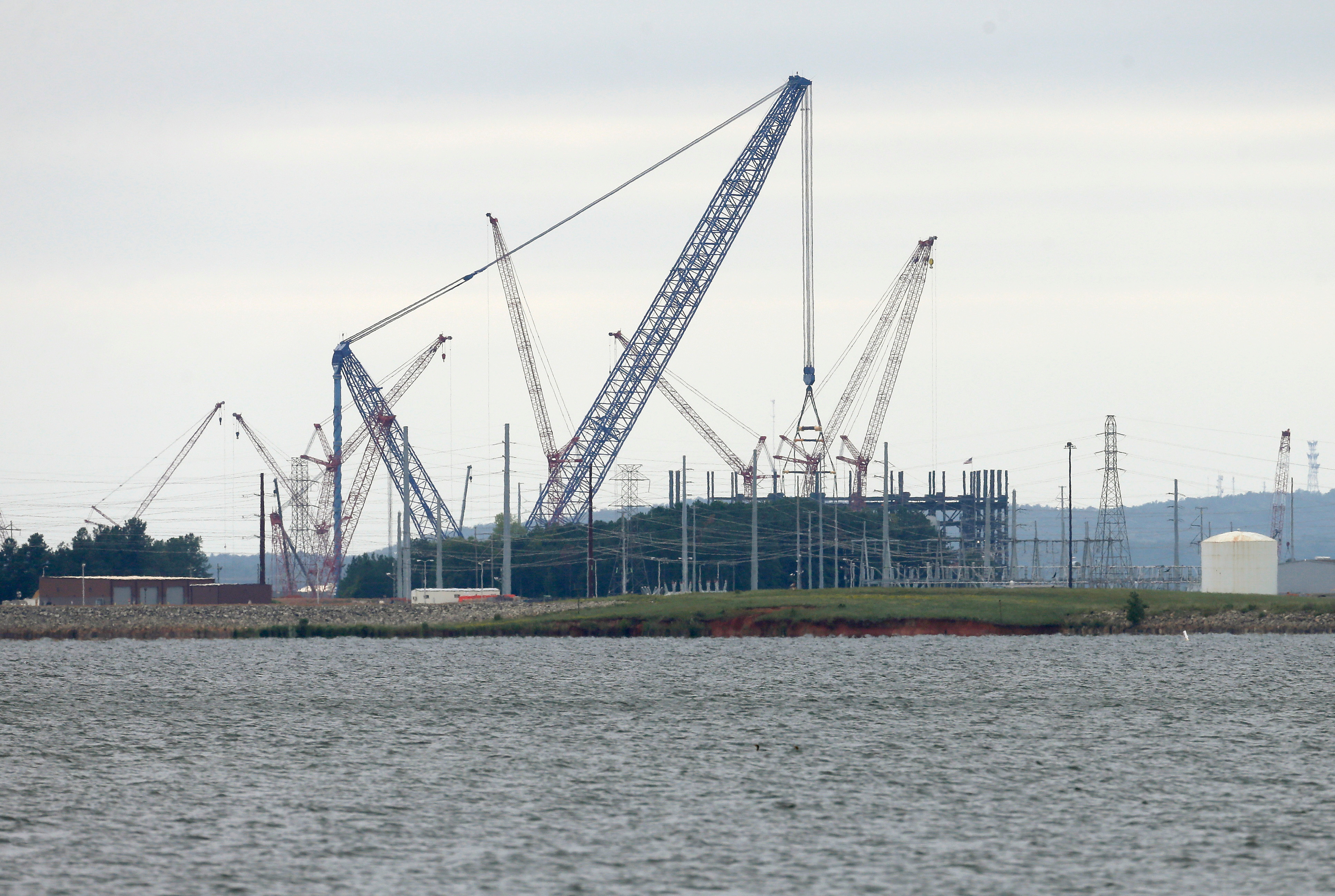 V.C. Summer Nuclear Station's unit two is shown under construction near Jenkinsville, S.C., during a media tour of the facility Wednesday, Sept. 21, 2016.