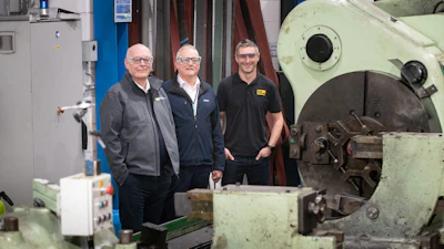 (Left to right) Mark Coombes, Head of Machine Tool Systems for Siemens in the UK & Ireland; Andrew McClusky, Managing Director, BEP Surface Technologies; Will Kinghorn, Technology Adoption Specialist at Made Smarter