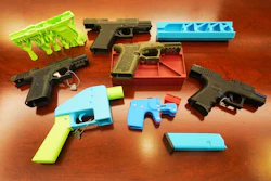 Ghost guns, provided by the New York City Police Department, are displayed in the Manhattan District Attorney's office, in New York, Wednesday, Oct. 15, 2025.