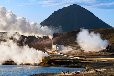 Geothermal Power Plant in M&yacute;vatn, Iceland.