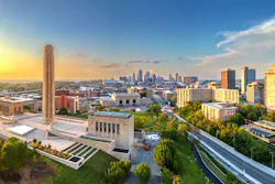 Skyline of Kansas City, Missouri.