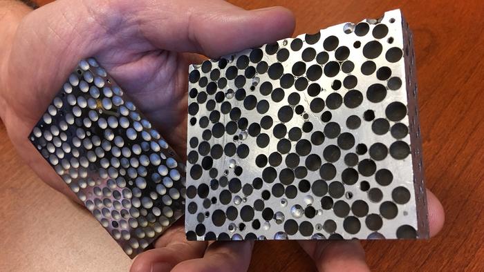 Composite metal foam's durability against heat and high strength-to-weight ration make it promising for use in applications ranging from automobile engines to aerospace components to nuclear power technologies.
