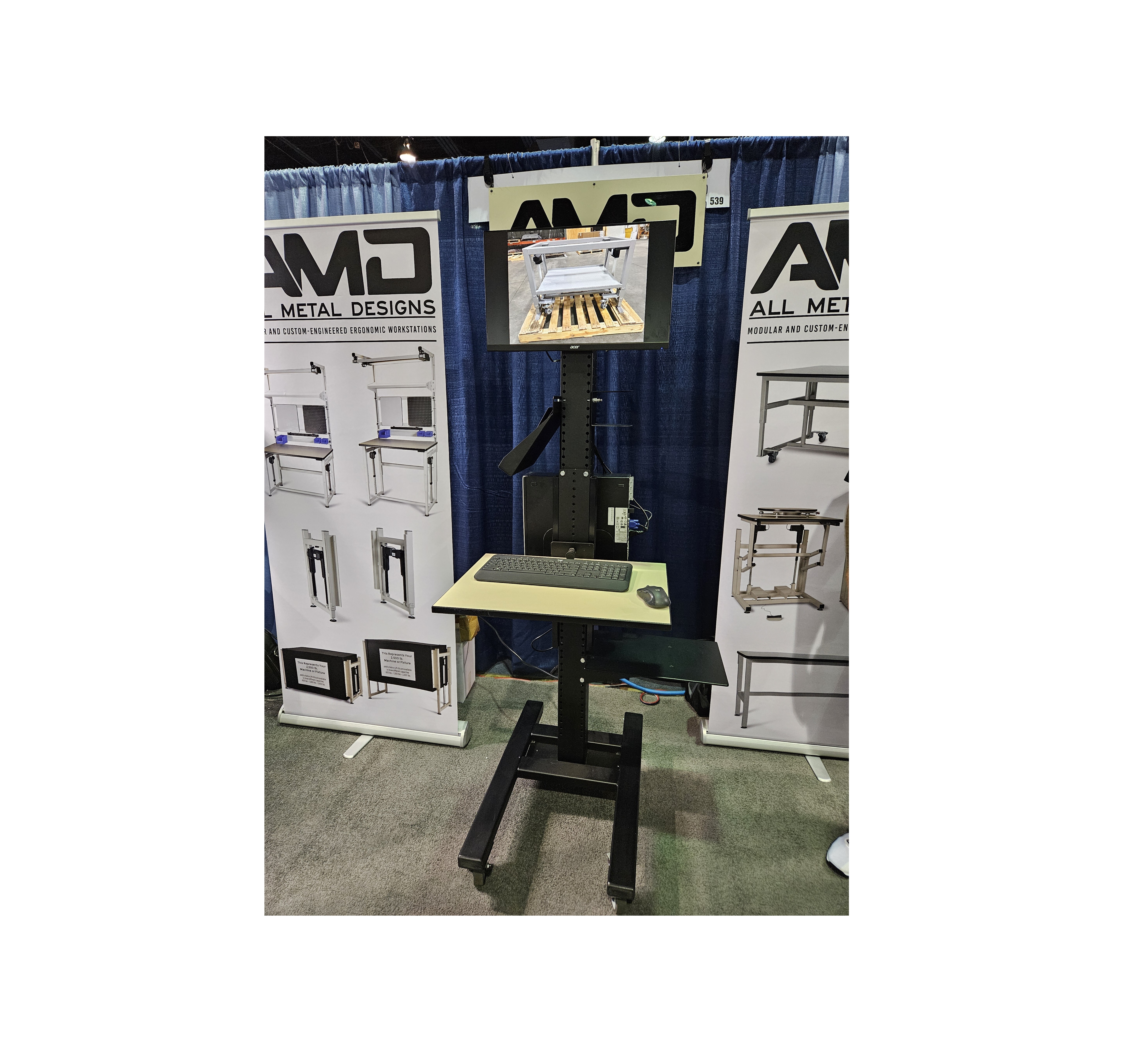 All Metal Designs' ergonomic computer stand