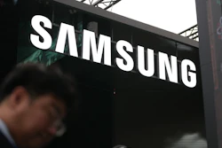 A logo of Samsung Electronics is seen at an exhibition hall for the Asia-Pacific Economic Cooperation (APEC) in Gyeongju, South Korea, Thursday, Oct. 30, 2025.