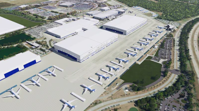 A rendering of Boeing’s Second 787 Final Assembly Building when complete.