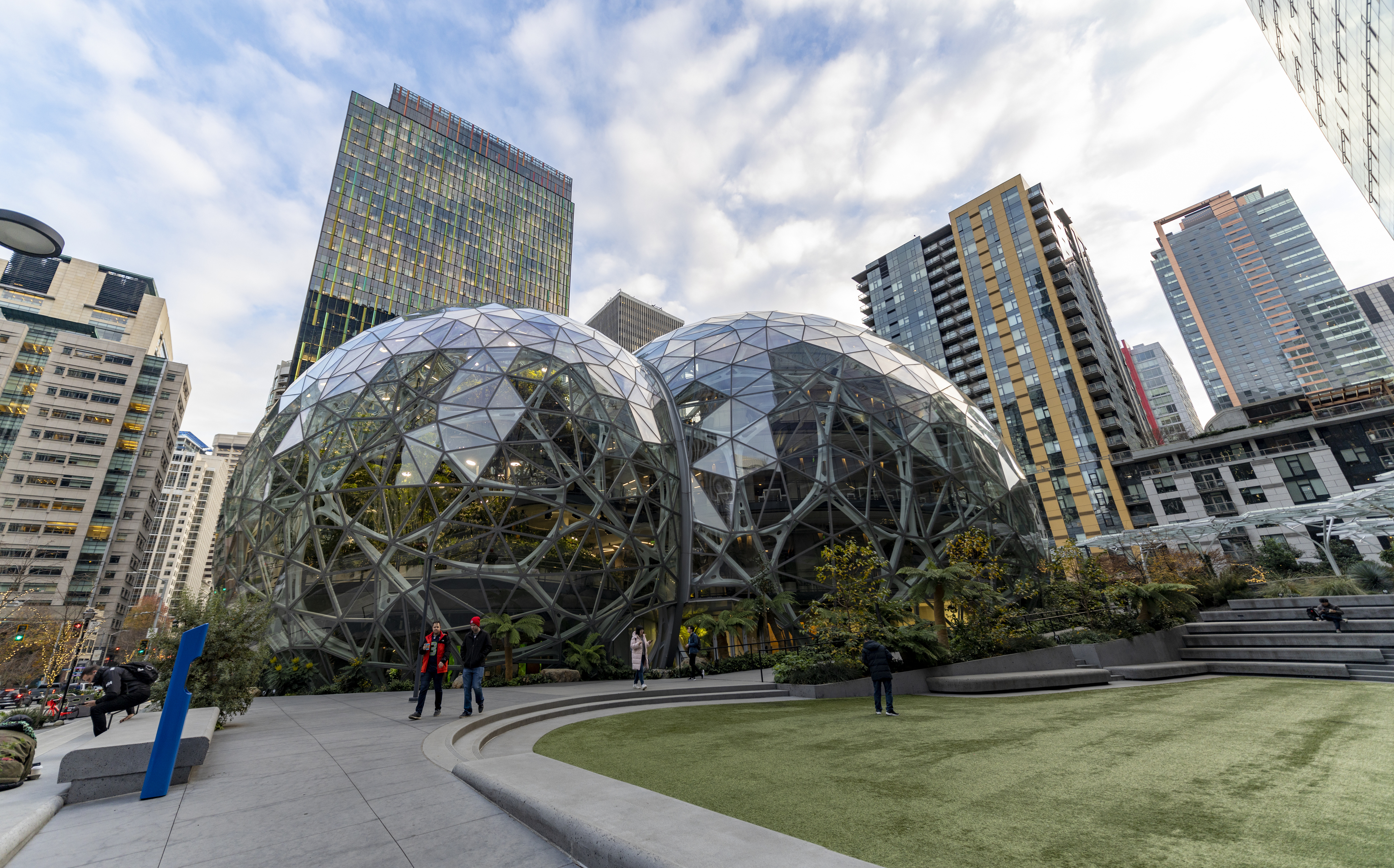 Amazon headquarters, Seattle, Dec. 2019
