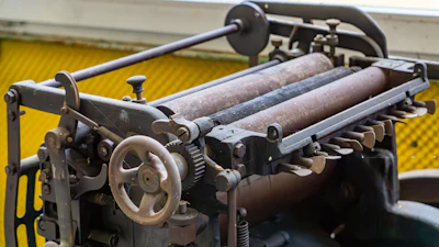 Vintage industrial printing machine.