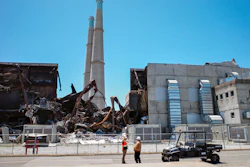 EPA and Vistra staff inspecting damage to Vistra’s building post-fire.
