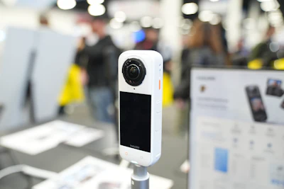 An Insta 360 X5 sits on display during the CES tech show Tuesday, Jan. 6, 2026, in Las Vegas.