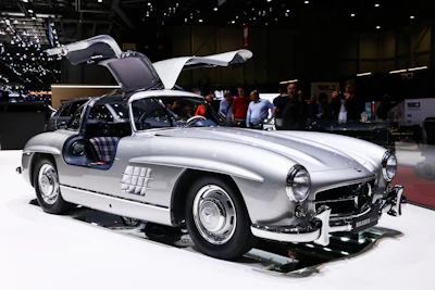 A Mercedes-Benz 300 SL Gullwing.