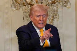 President Donald Trump during an event in the East Room of the White House, Feb. 18, 2026.