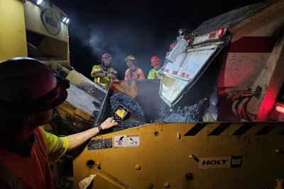 The team used plastic-infused asphalt to pave a stretch of road.
