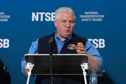 National Transportation Safety Board member Todd Inman speaks with reporters at Ronald Reagan Washington National Airport, Feb. 1, 2025, in Arlington, Va.