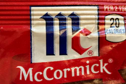 The McCormick & Co. logo on a spice package, Nov. 24, 2020.