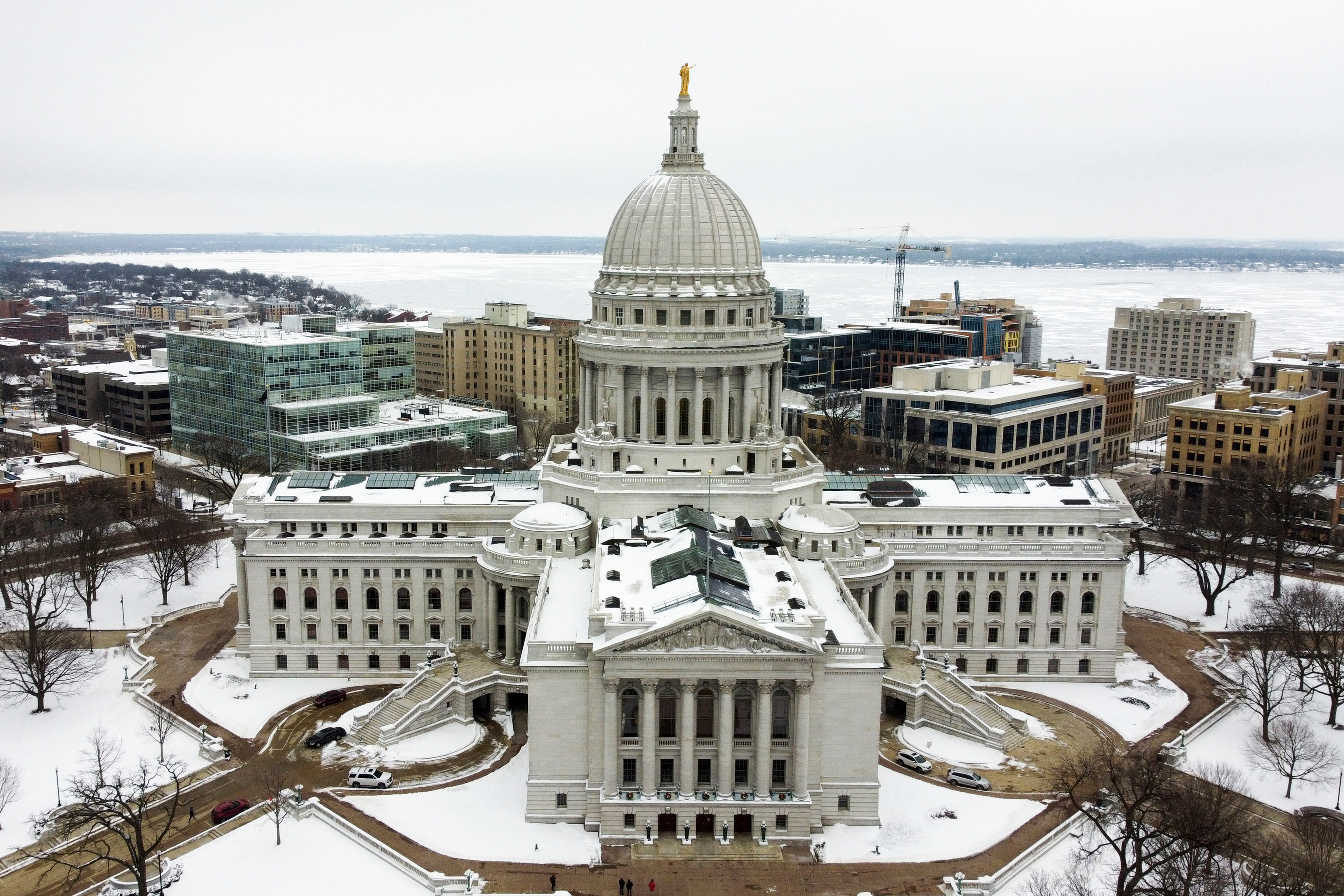 This Wisconsin State Capitol is seen on Dec. 31, 2020, in Madison, Wis.