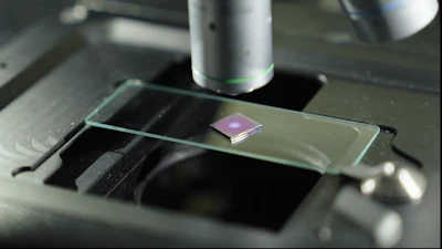 Nanoparticles on a glass slide amplify the sensitivity of a microscope to detect trace amounts of hazardous pollutants.