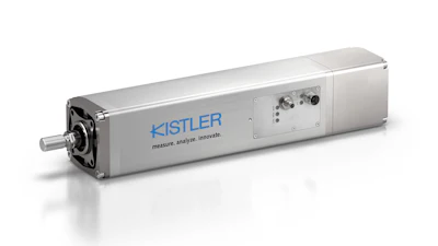 Kistler industrial measurement device with silver housing and control panel